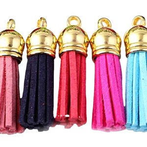 Leather Tassel 3Cm Pink Velvet Phone Charm Diy Jewelry Accessory For Mobile Phone Decoration - Product Image 3