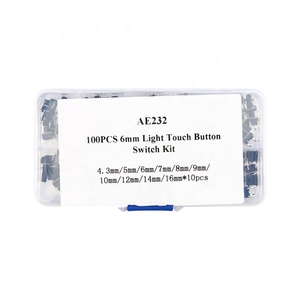 100PCS 6Mm Tact Switch <b>ON</b>/Off Tactile Push Button Mini <b>Touch</b> Switch Assorted Starter Kit - Product Image 6