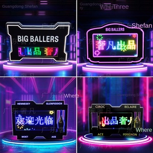 Panneau lumineux LED transfrontalier à main, avec inscription modifiable, pour discothèque, fête, ambiance de bar, présentoirs métalliques - Product Image 2