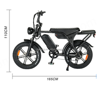 Vélo électrique à batterie V8 C80 Max 2, 20x4 pouces, vélo électrique Fatbike 250W /500W/750W, 48V, vélo tout-terrain électrique OUXI