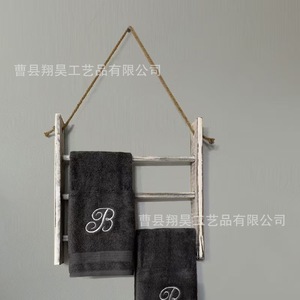 Toallero de Madera de 3 Niveles, Montado en la Pared, Almacenamiento para Baño, Multiusos - Product Image 3