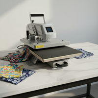 Nova Máquina de Prensa Térmica Semiautomática de Mesa Plana CE de Alta Eficiência para Roupas, Máquina de Estampagem a Quente DTF, Combo Compacto para Transferência de Impressão