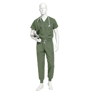 Unisex Korean Style Plus Size V Neck Short Sleeve Scrub Uniform Set Workwear For Hospital Doctor <b>Nurse</b> - Product Image 5