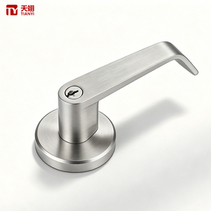 Manija de Puerta TIANYI Moderna de Acero Inoxidable Cepillado, de Alta Resistencia, Níquel Satinado, Cerradura para Puerta Interior con Llaves - Product Image 1
