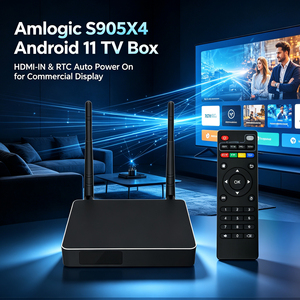 Boîtier <span class=keywords><strong>TV</strong></span> intelligent Android 11 S905X4 avec réinitialisation automatique (RTC), audio Dolby, LAN 1000M, lecteur multimédia numérique commercial 4K ZX4 - Product Image 1