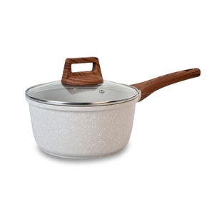 Casseroles antiadhésives <span class=keywords><strong>en</strong></span> <span class=keywords><strong>aluminium</strong></span> coulé de style classique, pot à soupe divisé avec manche <span class=keywords><strong>en</strong></span> bois - Product Image 6