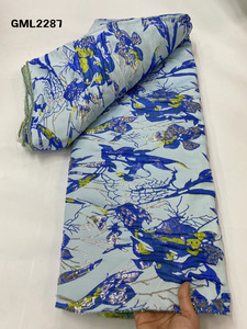 Tissu de dentelle fantaisie de luxe de Style français broderie matériel de dentelle Jacquard nigérian pour robes - Product Image 3