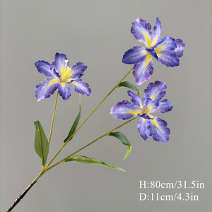 Flores Artificiales Realistas de <span class=keywords><strong>Iris</strong></span> de 3 Cabezas, Alta Simulación, Decoraciones para Bodas, Arreglos Florales, Hogar, Hotel, Venta al Por Mayor - Product Image 4