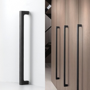 Modern minimalist wardrobe shoe cabinet cabinet drawer aluminum pull handle dark matte solid pull handle furniture hardware - Product Image 3