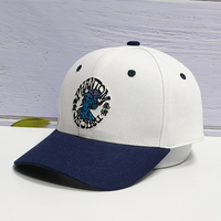 Gorra de Béisbol de Sarga de Algodón de 6 Paneles, Estructurada, con Visera Curva Ajustable, Bordado 3D, Cierre Metálico a Presión, Logotipo Bordado Personalizado