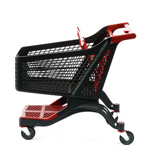 Chariot de supermarché en plastique de bonne qualité, 180l, pliable, grand rangement, caddie de supermarché, chariot d'épicerie, pour courses - Product Image 2