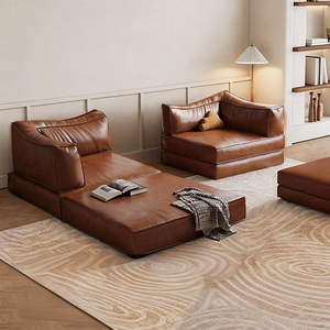 Divano Letto <span class=keywords><strong>Moderno</strong></span> in Pelle Cerata Pieghevole Integrato per Doppio Uso, Ideale per Appartamenti e Piccoli <span class=keywords><strong>Soggiorni</strong></span> in Centri Commerciali - Product Image 3