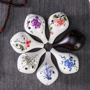 Wholesale 6 Hole Alto C Ceramic Ocarina Hand Painted <b>Musical</b> Gift For Beginners - Product Image 1