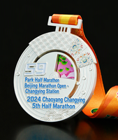 Médailles personnalisées en alliage de zinc émaillées pour événements sportifs, course de marathon, et plaques de course sur mesure