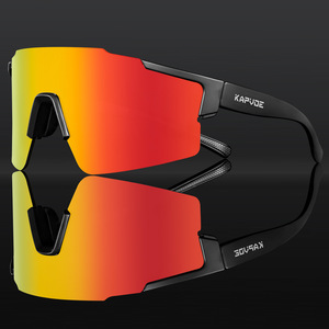 Lunettes de cyclisme Kapvoe à monture complète, verres en polycarbonate, protection UV, anti-buée, pour sports de plein air, hommes - Product Image 1