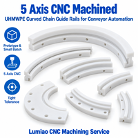 Rails de guidage de chaîne incurvés en UHMWPE usinés CNC 5 axes pour l'automatisation des convoyeurs avec une tolérance stricte