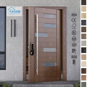 Puerta de pivote de madera Exterior de Foshan Yohome Puerta de pivote de madera Exterior moderna Elegancia moderna de puertas delanteras de pivote - Product Image 4