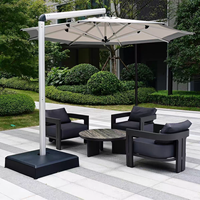 Ensemble de meubles de patio extérieur en aluminium moderne, canapé en rotin tressé avec table basse, résistant à l'eau et aux UV, ensemble de canapés de jardin pour le loisir