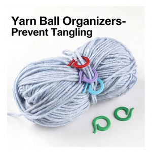 Crochet Yarn <b>Set</b> <b>Square</b> Knitting Hook Tools Eco-Friendly Colorful DIY Handmade Accessories Starter Pack Beginner Friendly - Product Image 2