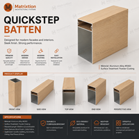 Lames en aluminium imitation bois pour façades extérieures de bâtiments