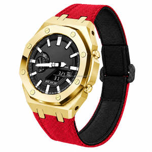 Nouveau Kit de Modification <span class=keywords><strong>G</strong></span>-<span class=keywords><strong>Shock</strong></span> OEM pour Montre, Boîtier en Acier Inoxydable Sablé Métallique, Bracelets en Nylon, Montres Oak GA2100 - Product Image 5