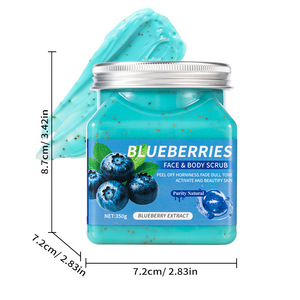 350g Crema Exfoliante Corporal de Aloe Vera Frutal para Piel de Gallina, Limpieza <span class=keywords><strong>Profunda</strong></span>, Café, Vitamina C, Blanqueadora Facial, OEM para Mujeres, Todo Tipo de Piel - Product Image 6