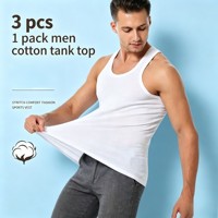 Débardeurs côtelés en coton pour hommes, modèle TFK007, couleur blanc Afrique, pour le sport et la gym, lot de 3 pièces, vente en gros, 3,24 $