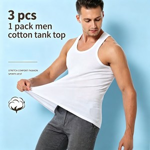 <span class=keywords><strong>Canotta</strong></span> da <span class=keywords><strong>uomo</strong></span> in cotone a <span class=keywords><strong>costine</strong></span>, colore bianco Africa, modello TFK007, per palestra e sport, confezione da 3 pezzi - Prezzo all'ingrosso: 3,24 dollari - Product Image 1