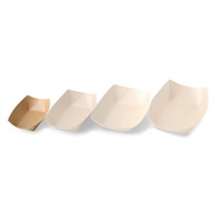 Barquettes en carton brun de 13,5 x 9,5 x 3,5 cm, 200 ml, pour snacks, restauration rapide et services de livraison à emporter.