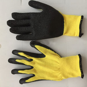 Gants en Latex/caoutchouc noir naturel, pièces, revêtus de coton, palmier froissé - Product Image 3
