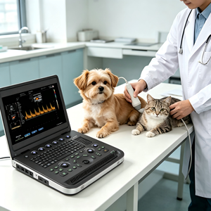 Échographe <span class=keywords><strong>Doppler</strong></span> Couleur Portable à Prix d'Usine, Écran 15,6 Pouces, Scanner Cardiaque 3D pour Cliniques Vétérinaires Bovines, Équines et Canines - Product Image 5