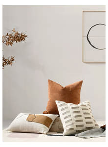 AIBUZHIJIA fodera per cuscini 30*50 fodera per cuscino bianca federa ricamata con <span class=keywords><strong>inchiostro</strong></span> cinese rettangolare ecologica - Product Image 6