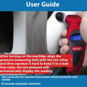 <span class=keywords><strong>2025</strong></span>年ホットセール ABSデジタルタイヤ空気圧計 150 <span class=keywords><strong>PSI</strong></span> 4段階設定 0.5psi分解能 1.5psi精度 車/トラック/自転車用 バックライトLCD - Product Image 3