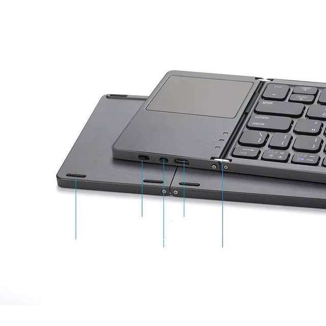 High Quality Mini Fold 3 Wireless Portable Folding Keyboard Slim Custom Design Budget Gaming Keyboards Wholesale