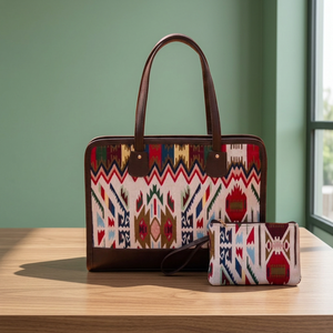 Bolso de Mano Ejecutivo de Lujo Personalizado, Estilo Vintage, con Estampado Jacquard de Jaipur, Cierre de Cremallera, Maletín de Viaje para Mujer - Product Image 5