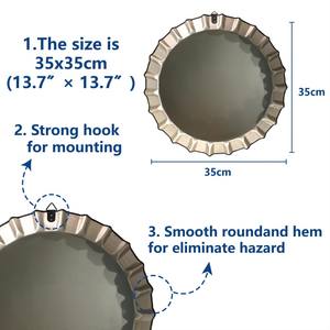 ป้ายโลหะสั่งทำขนาด 35 ซม. - พิมพ์ลาย UV ฝาขวดเบียร์ร็อคกี้ สำหรับตกแต่งผนัง - Product Image 6