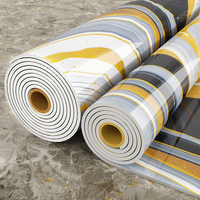 Autocollant mural moderne en vinyle imperméable effet marbre, adhésif pelable et repositionnable pour cuisine, salle de bain et chambre, revêtement PVC anti-huile
