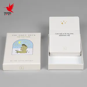 하이 퀄리티 사용자 정의 인쇄 로고 개인화 된 자기 사랑 카드 매일 갑판 확인 카드