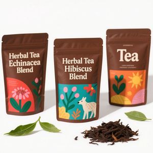 Bolsa de Papel de Aluminio Mylar con Cierre Hermético, Personalizada, Ecológica, de Grado Alimenticio, para Té Suelto - Product Image 3