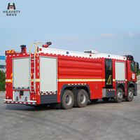 Camión de Bomberos HEAVSTY 8x4 Automático Diésel Nuevo con Tanque de Espuma de Agua de Alta Capacidad 578HP