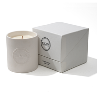 AIKUN Source Factory Customization Minimalist White Ceramic Jar Gift Box Private Label Scented Candle for Corporate Gifting