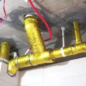 Almohadilla Amortiguadora de Sonido Tipo Panal para Desagües de Baño, Aislamiento de Tuberías Autoadhesivo Dorado, Coeficiente de Reducción de Ruido 60 - Product Image 3