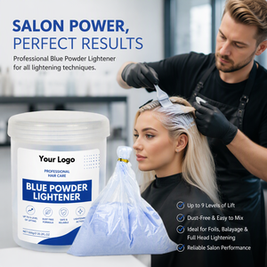 ผง<span class=keywords><strong>ฟอก</strong></span><span class=keywords><strong>สี</strong></span><span class=keywords><strong>ผม</strong></span>ระดับพรีเมียมสีฟ้าสำหรับร้านเสริมสวยมืออาชีพ OEM ODM ป้องกันสีเหลือง ไม่เป็นฝุ่น <span class=keywords><strong>ฟอก</strong></span><span class=keywords><strong>สี</strong></span><span class=keywords><strong>ผม</strong></span>ถาวร - Product Image 2
