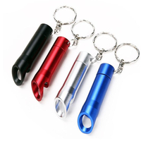 Mini décapsuleur multifonction en alliage d'aluminium avec lampe torche LED et porte-clés