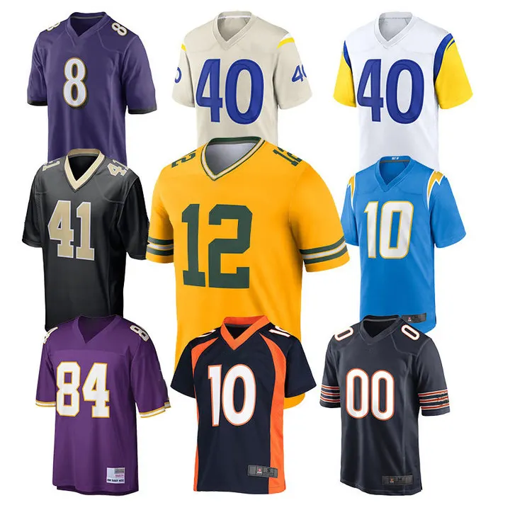 High quality breathable american rugby jersey 100%polyester custom logo american football jersey