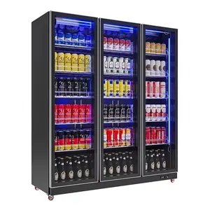 Cam kapi ekran buzdolabı bira içecek dikey dondurucu buzdolabı ticari kullanım için Pepsi içecek buzdolabı