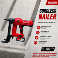 Cloueur à béton sans fil professionnel industriel 20V Brushless prêt pour le chantier NailTask DCCN90S3 avec batterie 5.0Ah et clous à percussion 90J