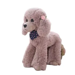 Echte Poedel Imitatie Hond Pluche Speelgoed Feest Teddy Hond Pop Pop Meisje Kinderen Verjaardagscadeau