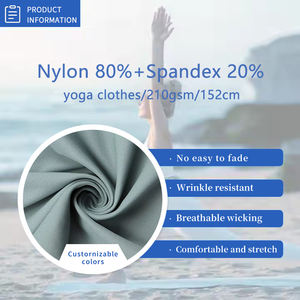 Tissu mat interlock extensible dans les 4 sens, 80 % polyamide, 20 % élasthanne, tissu respirant en nylon et élasthanne pour vêtements de yoga et de <span class=keywords><strong>gymnastique</strong></span> - Product Image 4