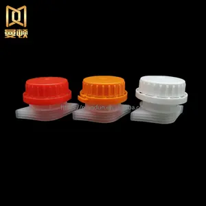 Plastic Cap Tubes Plastic Covers 2023 New Design Non Spill Round White Screw Cap Oats Bag and Other Big Capacity Bag Spout Cap